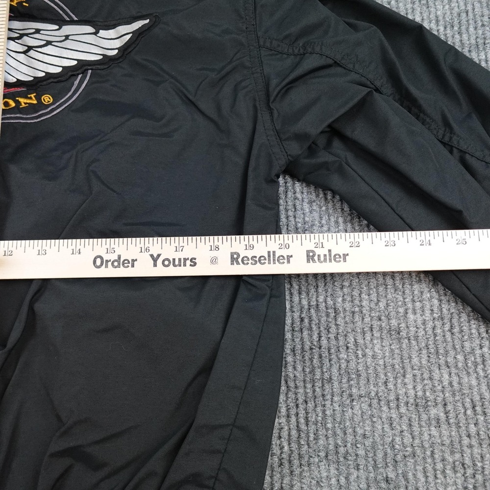 Vintage Harley-Davidson Jacket Mens Small Black Windbreaker Embroidered USA - Picture 9 of 11